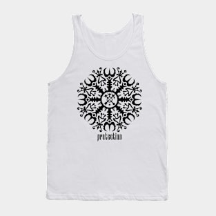 Rune Celtic Helmet of awe - Aegishjalmur No.1 (black) Tank Top